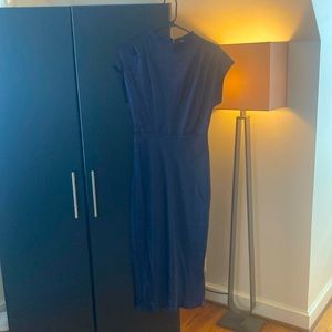 NWOT Express navy silky dress